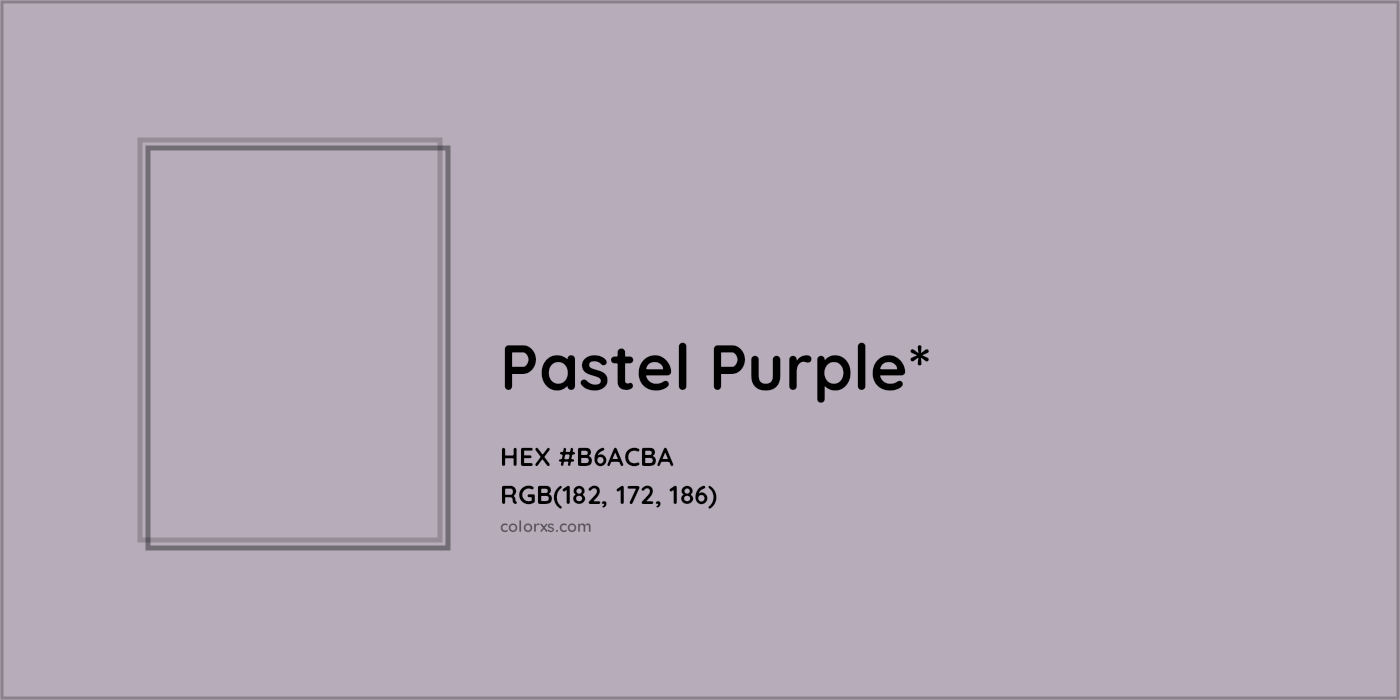 HEX #B6ACBA Color Name, Color Code, Palettes, Similar Paints, Images
