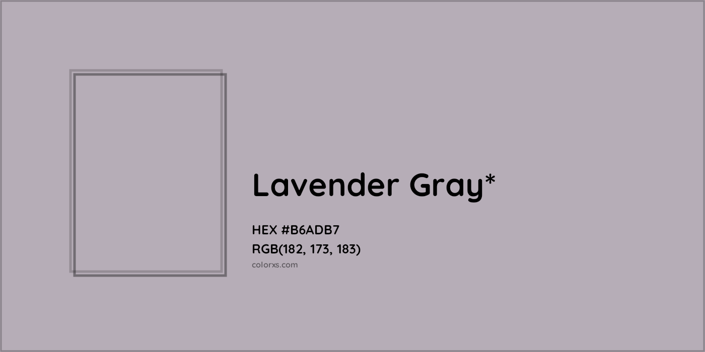 HEX #B6ADB7 Color Name, Color Code, Palettes, Similar Paints, Images
