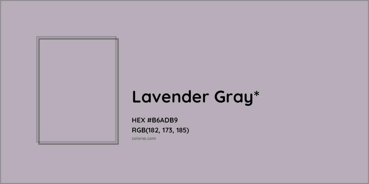 HEX #B6ADB9 Color Name, Color Code, Palettes, Similar Paints, Images