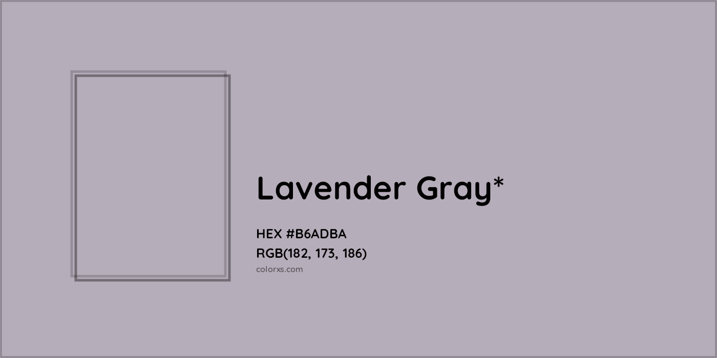 HEX #B6ADBA Color Name, Color Code, Palettes, Similar Paints, Images