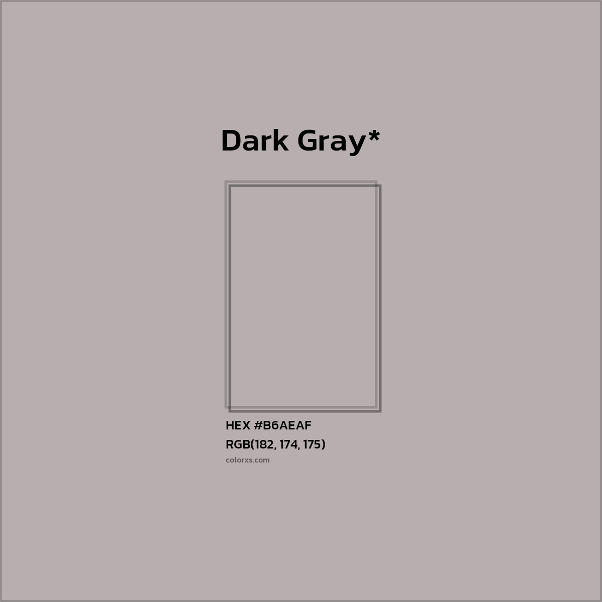 HEX #B6AEAF Color Name, Color Code, Palettes, Similar Paints, Images