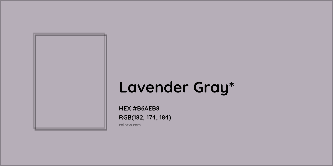 HEX #B6AEB8 Color Name, Color Code, Palettes, Similar Paints, Images
