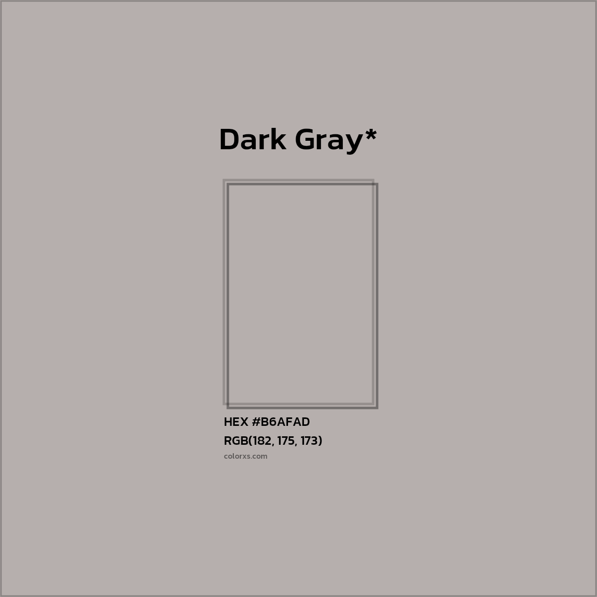 HEX #B6AFAD Color Name, Color Code, Palettes, Similar Paints, Images