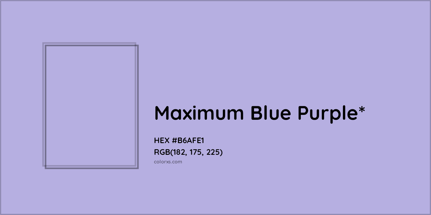 HEX #B6AFE1 Color Name, Color Code, Palettes, Similar Paints, Images