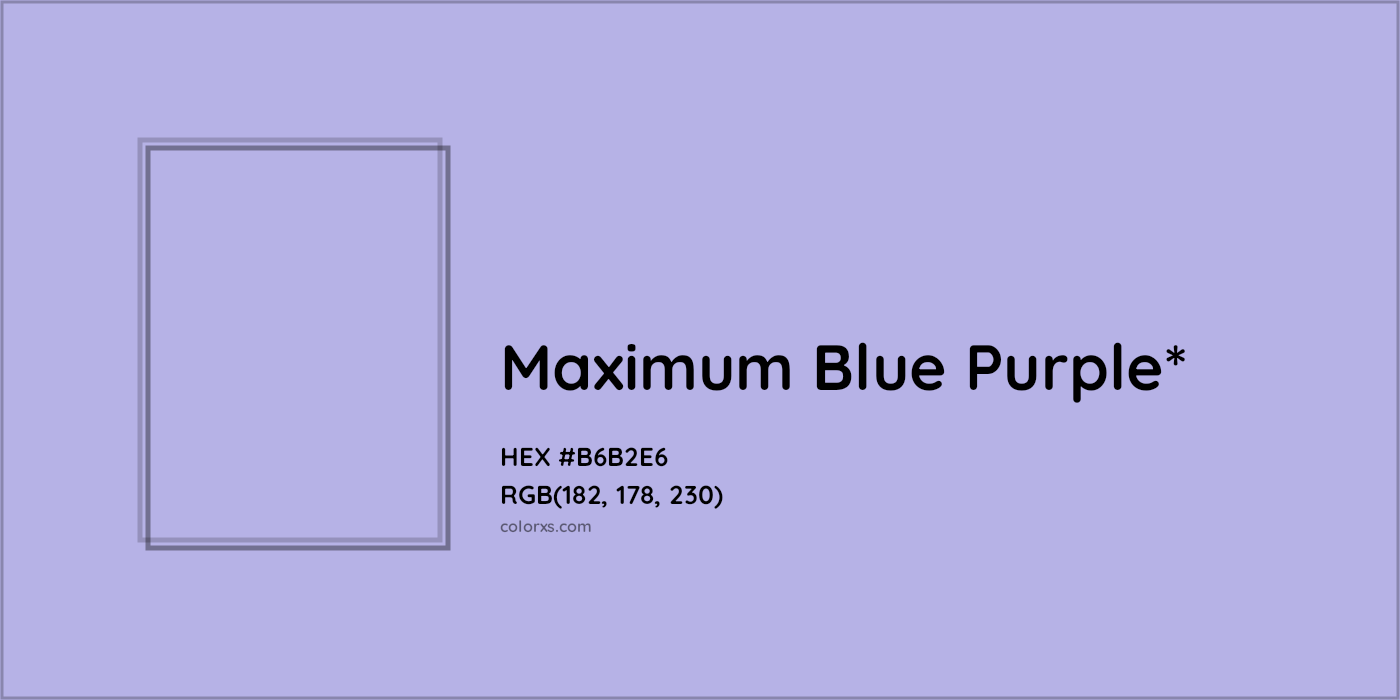 HEX #B6B2E6 Color Name, Color Code, Palettes, Similar Paints, Images