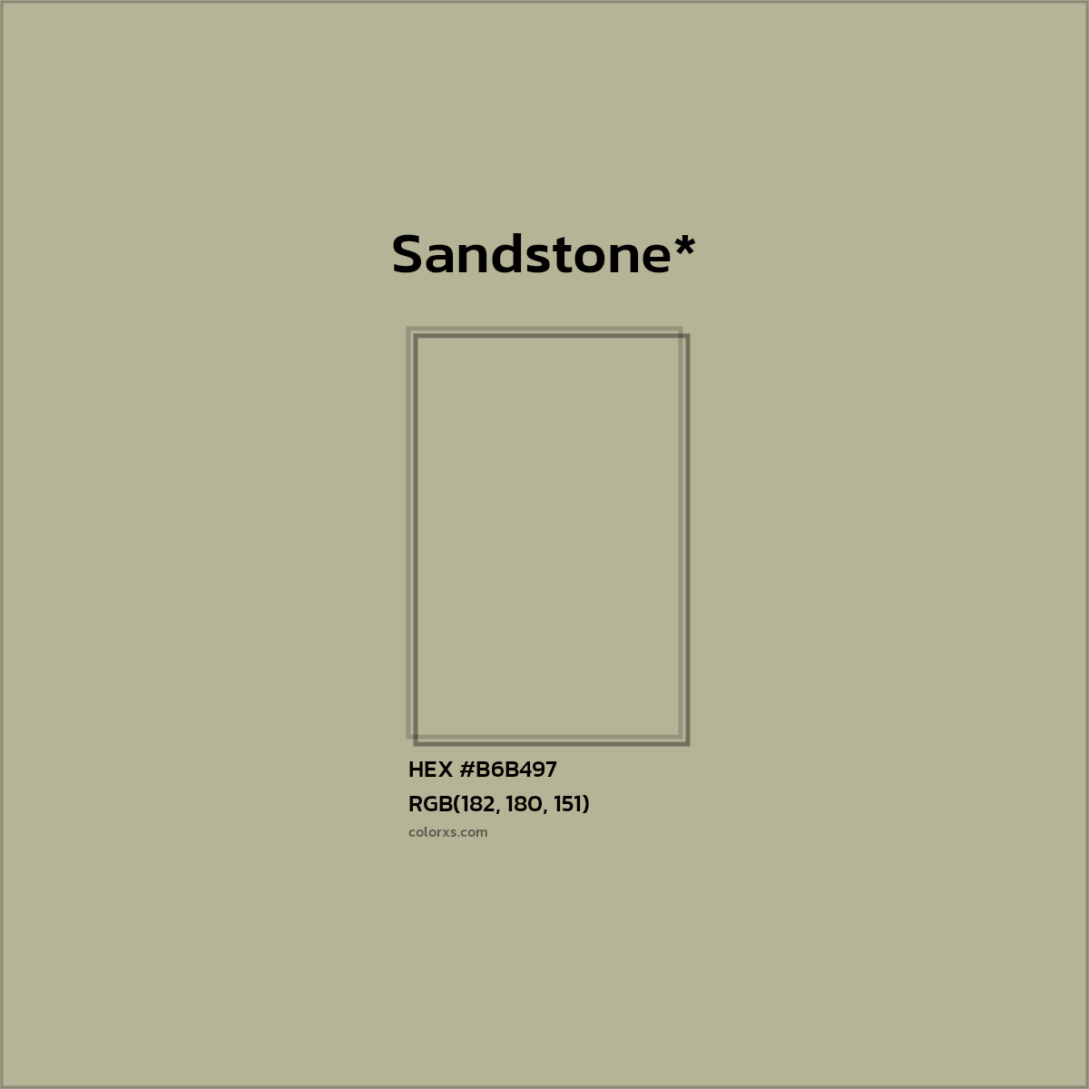 HEX #B6B497 Color Name, Color Code, Palettes, Similar Paints, Images