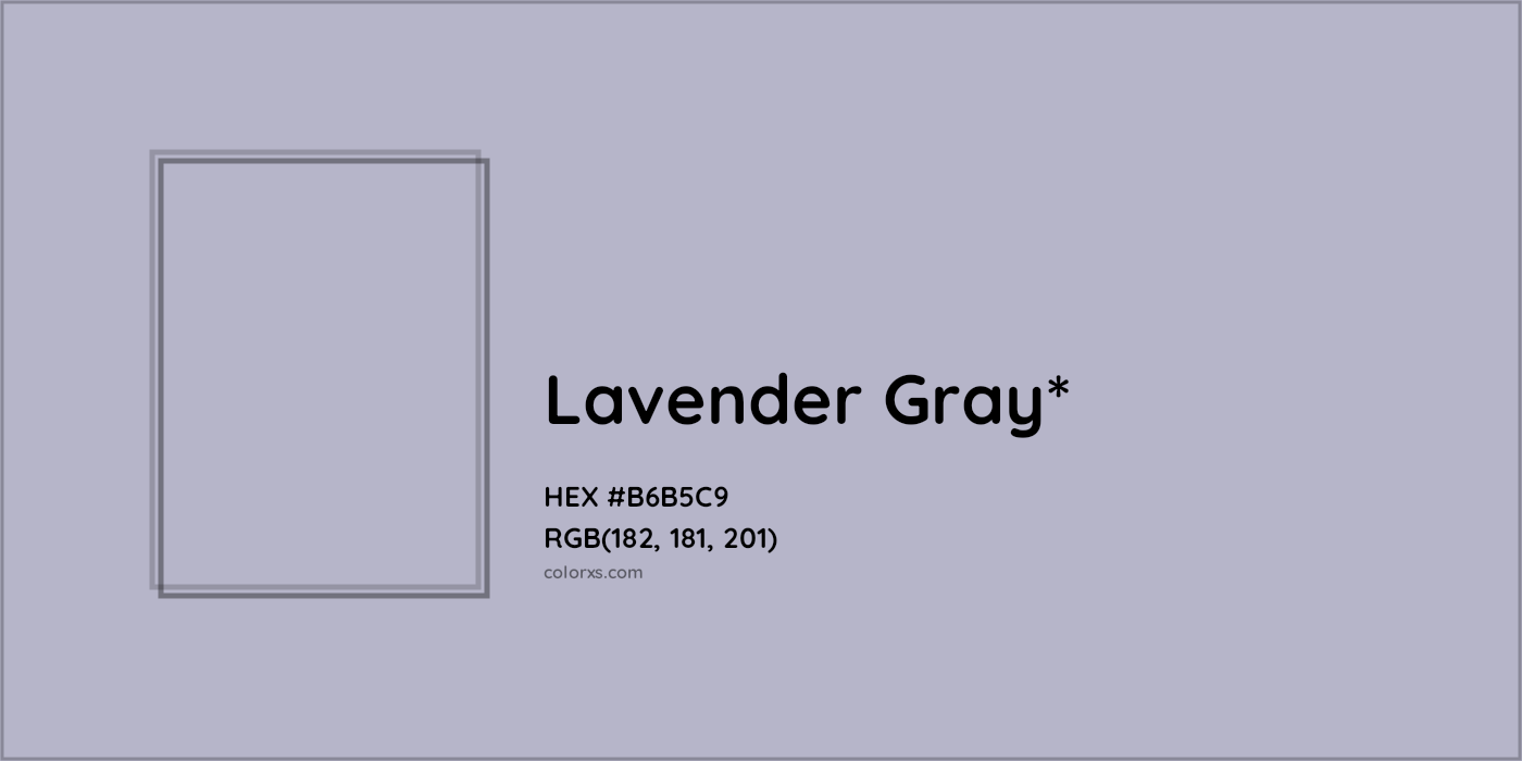 HEX #B6B5C9 Color Name, Color Code, Palettes, Similar Paints, Images