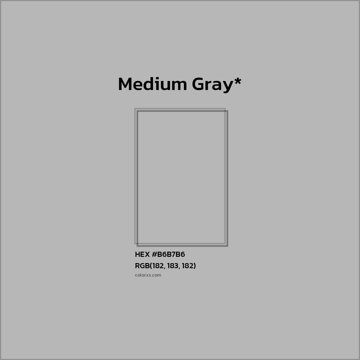 HEX #B6B7B6 Color Name, Color Code, Palettes, Similar Paints, Images