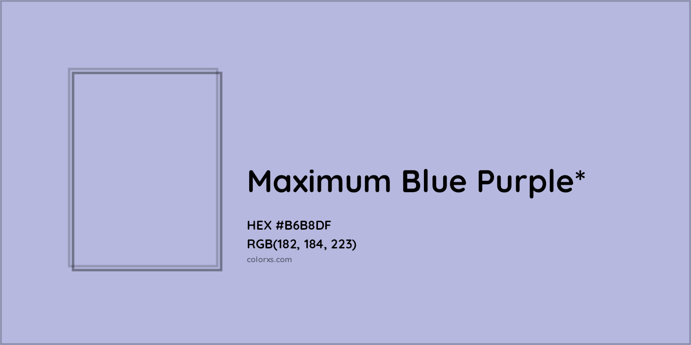 HEX #B6B8DF Color Name, Color Code, Palettes, Similar Paints, Images