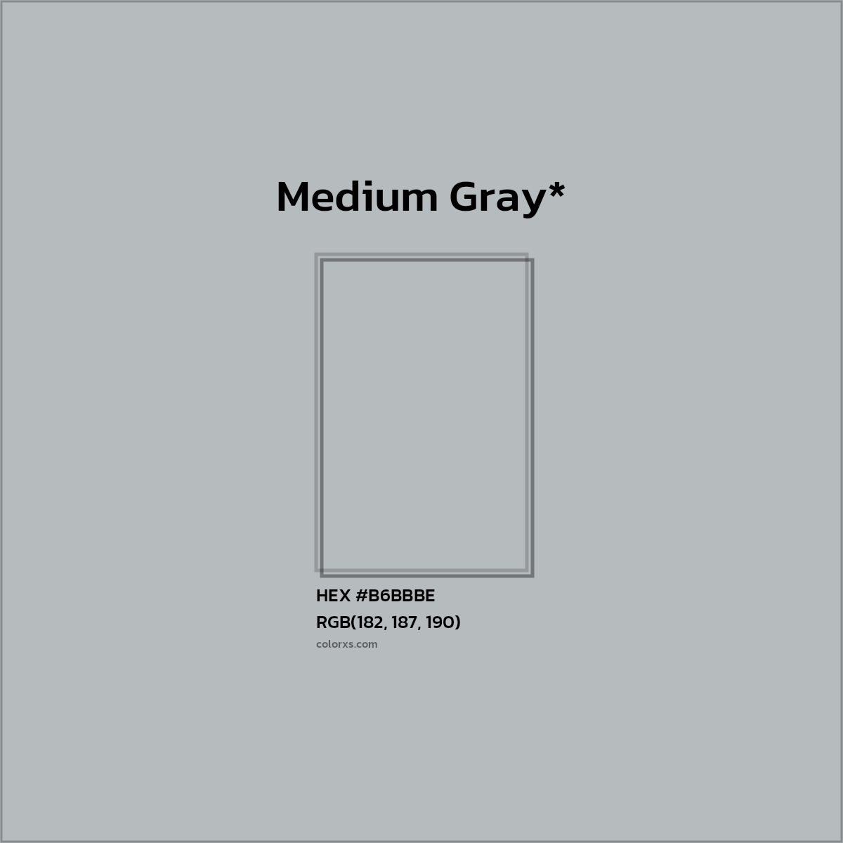 HEX #B6BBBE Color Name, Color Code, Palettes, Similar Paints, Images
