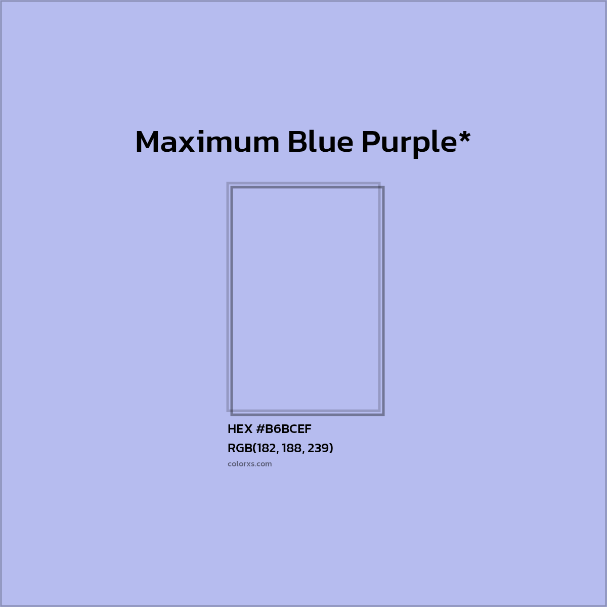HEX #B6BCEF Color Name, Color Code, Palettes, Similar Paints, Images