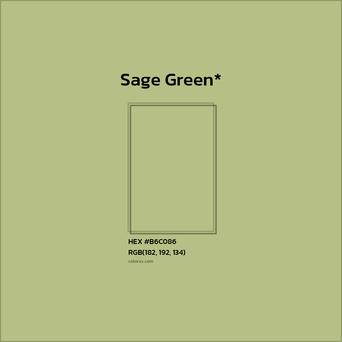 HEX #B6C086 Color Name, Color Code, Palettes, Similar Paints, Images