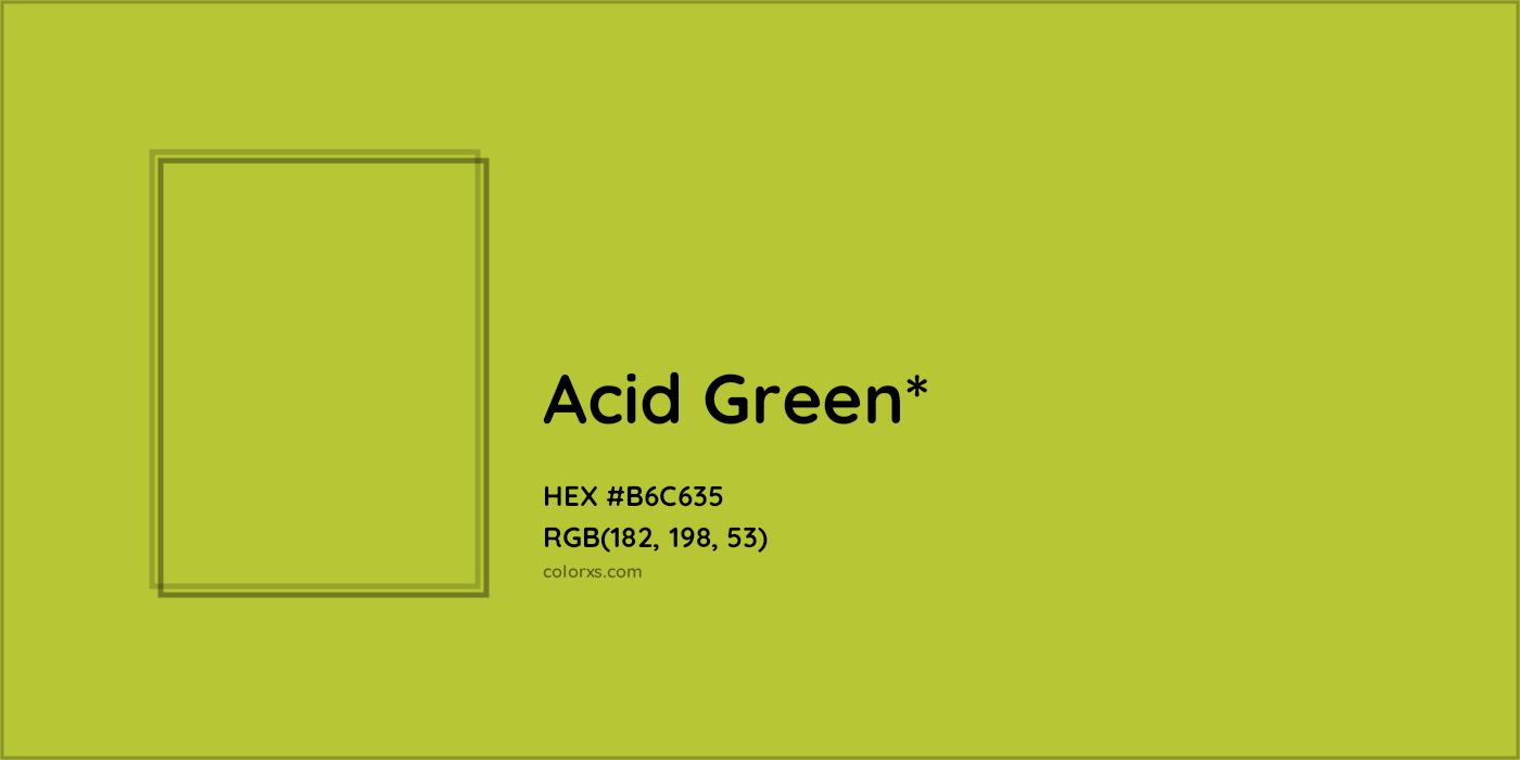HEX #B6C635 Color Name, Color Code, Palettes, Similar Paints, Images