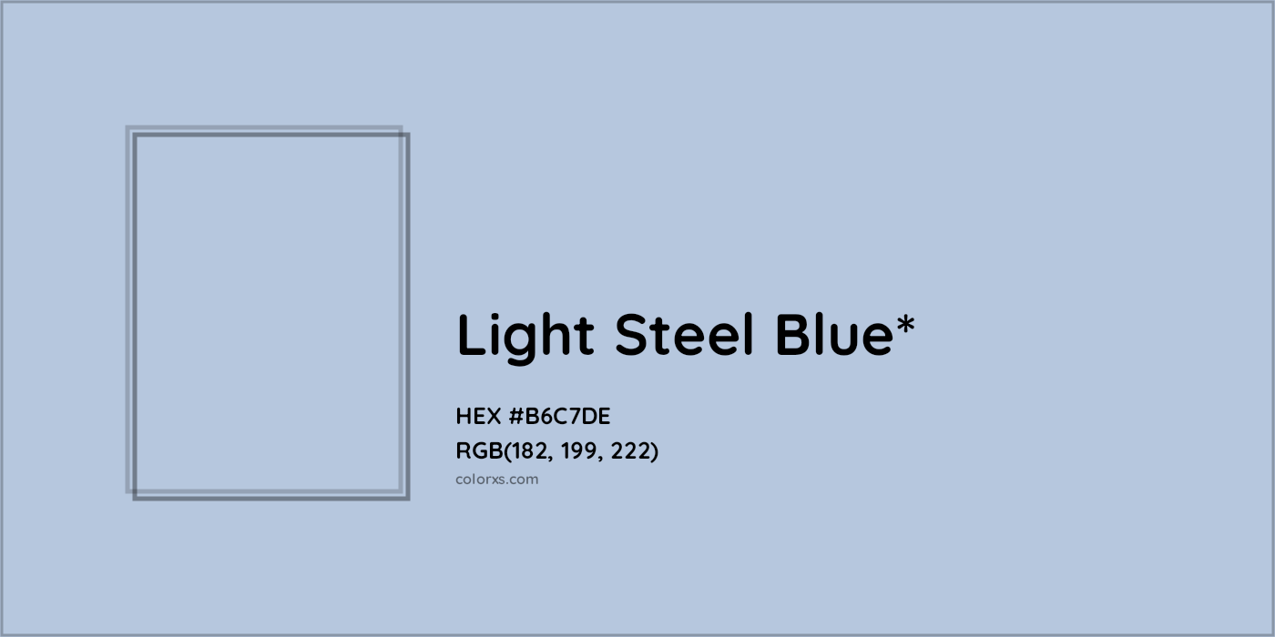 HEX #B6C7DE Color Name, Color Code, Palettes, Similar Paints, Images