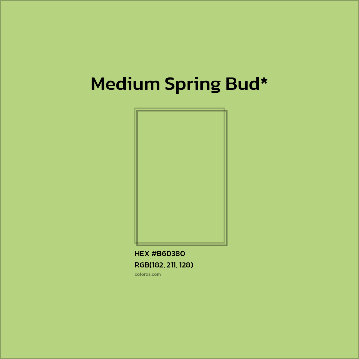 HEX #B6D380 Color Name, Color Code, Palettes, Similar Paints, Images