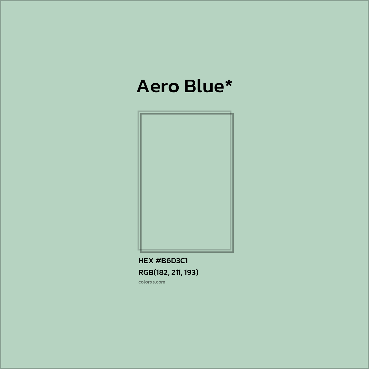 HEX #B6D3C1 Color Name, Color Code, Palettes, Similar Paints, Images