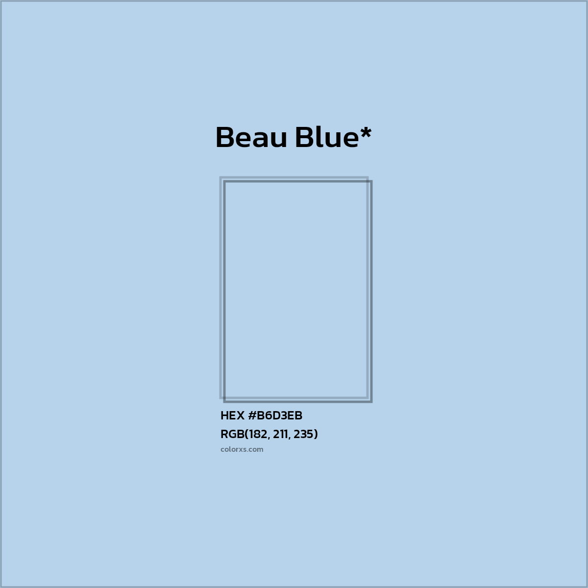 HEX #B6D3EB Color Name, Color Code, Palettes, Similar Paints, Images