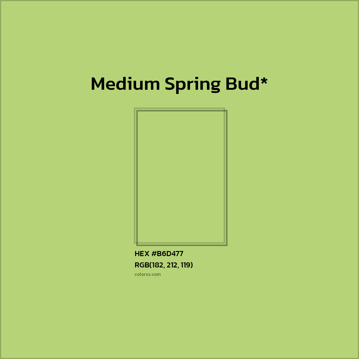 HEX #B6D477 Color Name, Color Code, Palettes, Similar Paints, Images