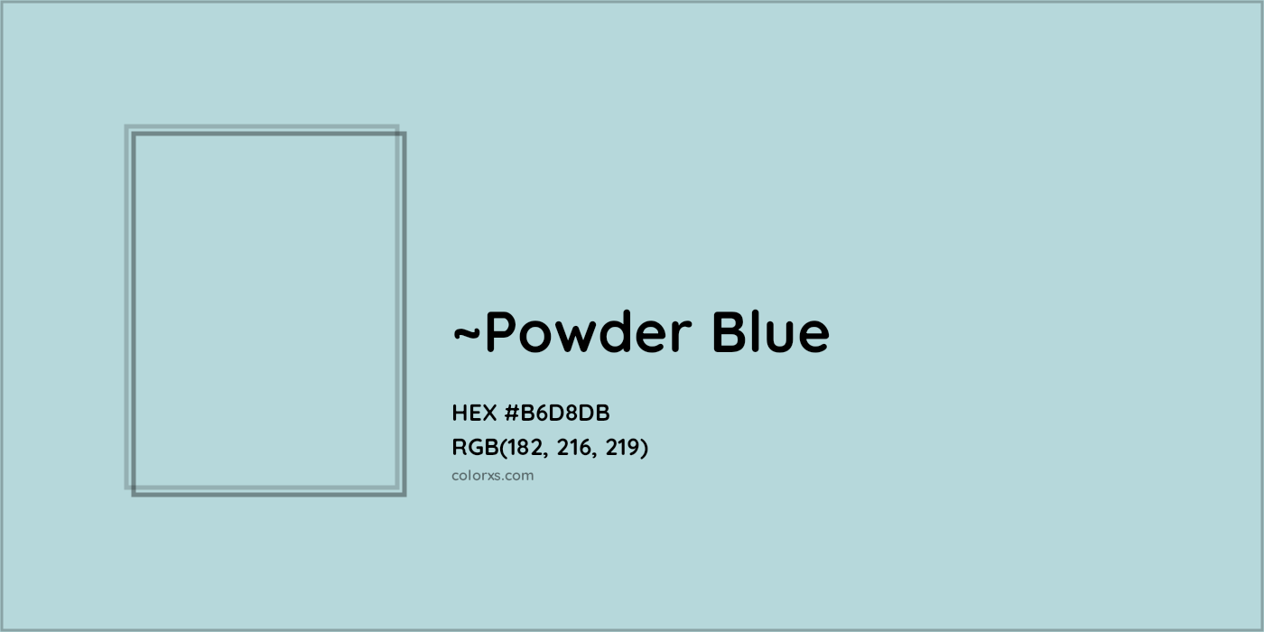 HEX #B6D8DB Color Name, Color Code, Palettes, Similar Paints, Images