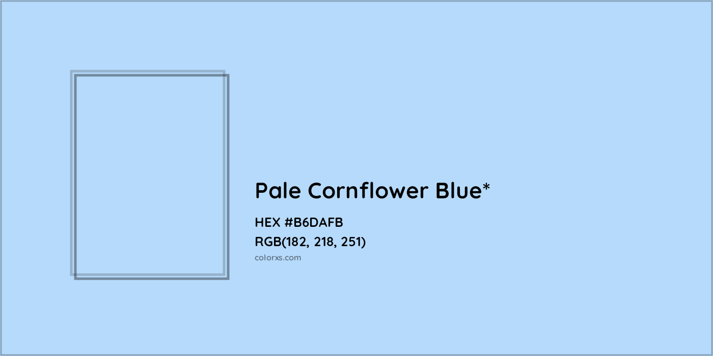 HEX #B6DAFB Color Name, Color Code, Palettes, Similar Paints, Images