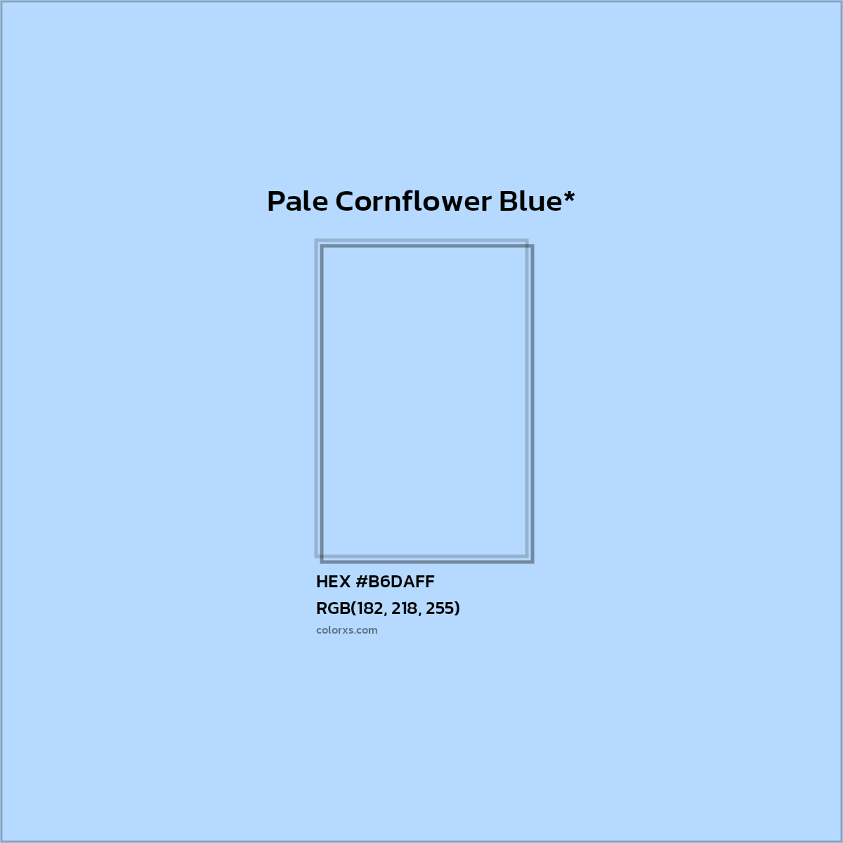 HEX #B6DAFF Color Name, Color Code, Palettes, Similar Paints, Images