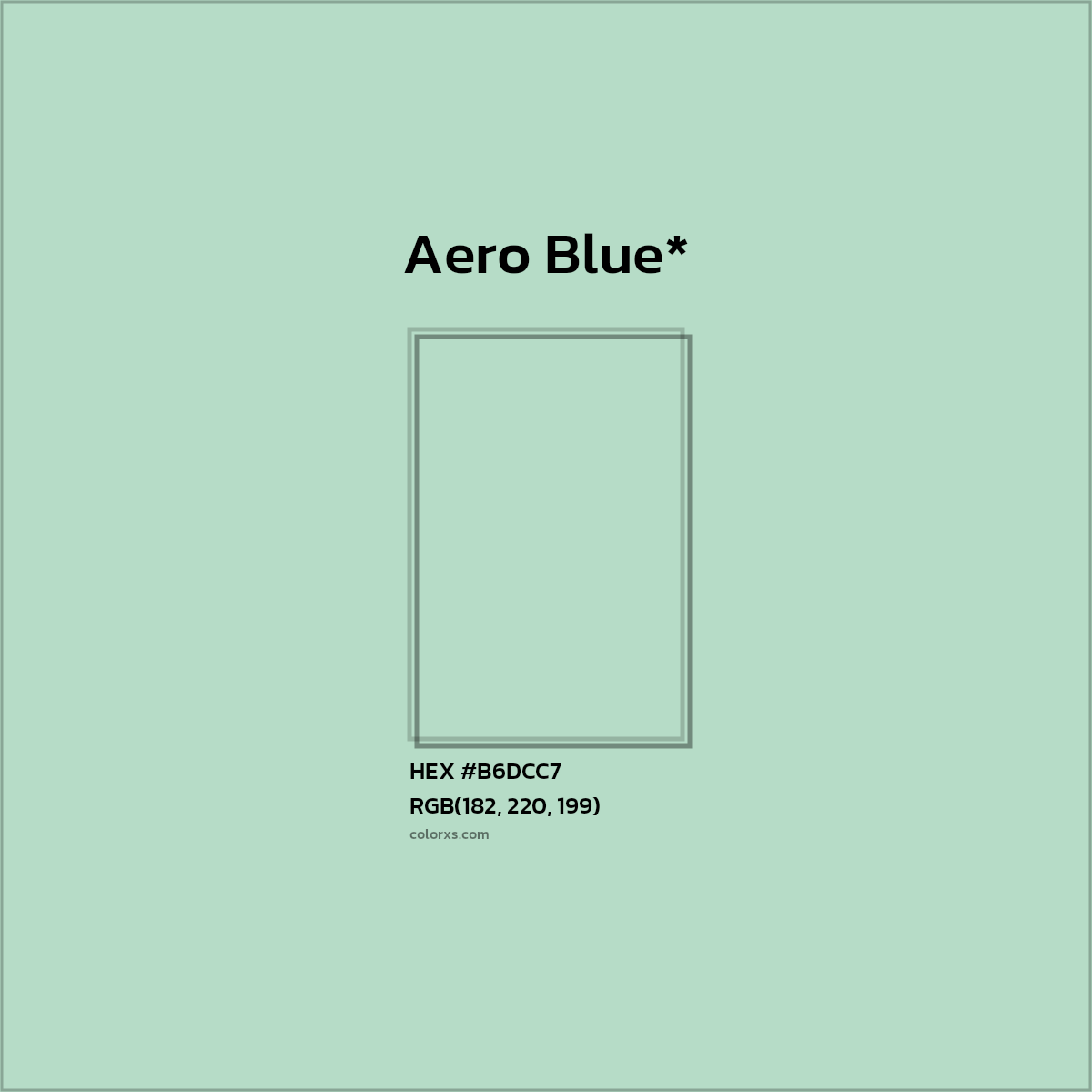 HEX #B6DCC7 Color Name, Color Code, Palettes, Similar Paints, Images