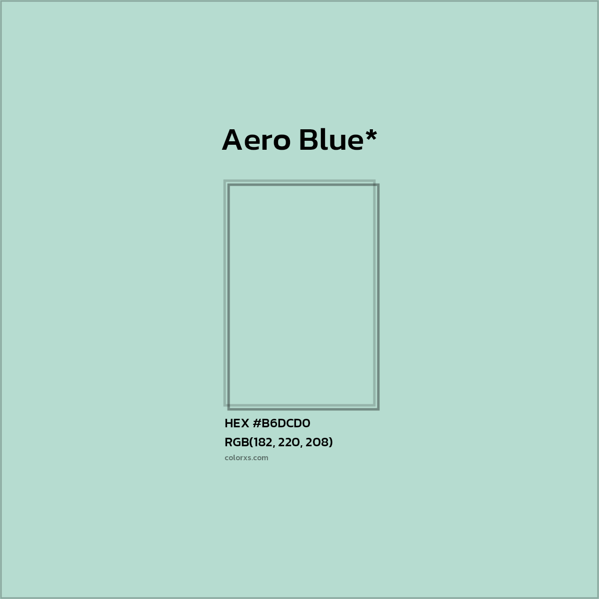 HEX #B6DCD0 Color Name, Color Code, Palettes, Similar Paints, Images