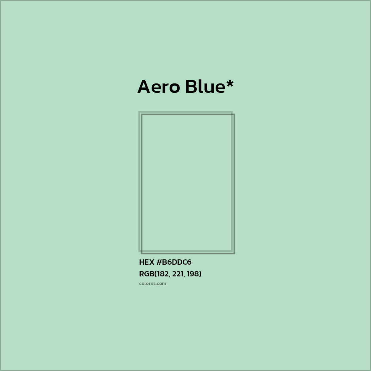 HEX #B6DDC6 Color Name, Color Code, Palettes, Similar Paints, Images