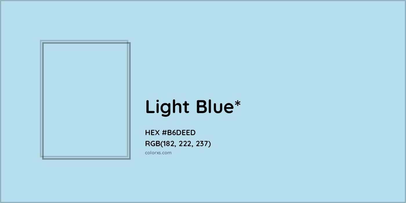 HEX #B6DEED Color Name, Color Code, Palettes, Similar Paints, Images