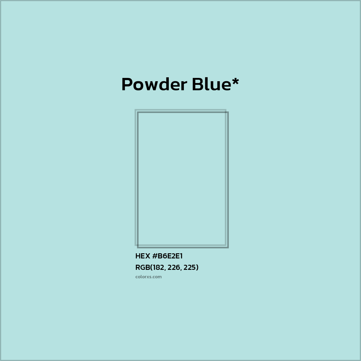 HEX #B6E2E1 Color Name, Color Code, Palettes, Similar Paints, Images