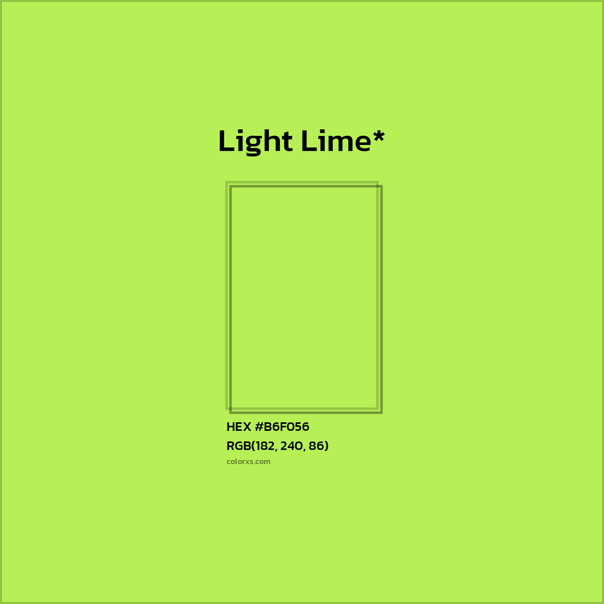 HEX #B6F056 Color Name, Color Code, Palettes, Similar Paints, Images
