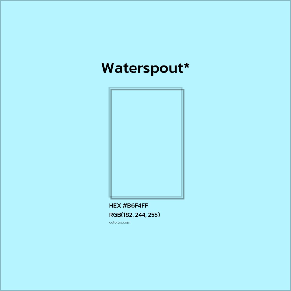 HEX #B6F4FF Color Name, Color Code, Palettes, Similar Paints, Images