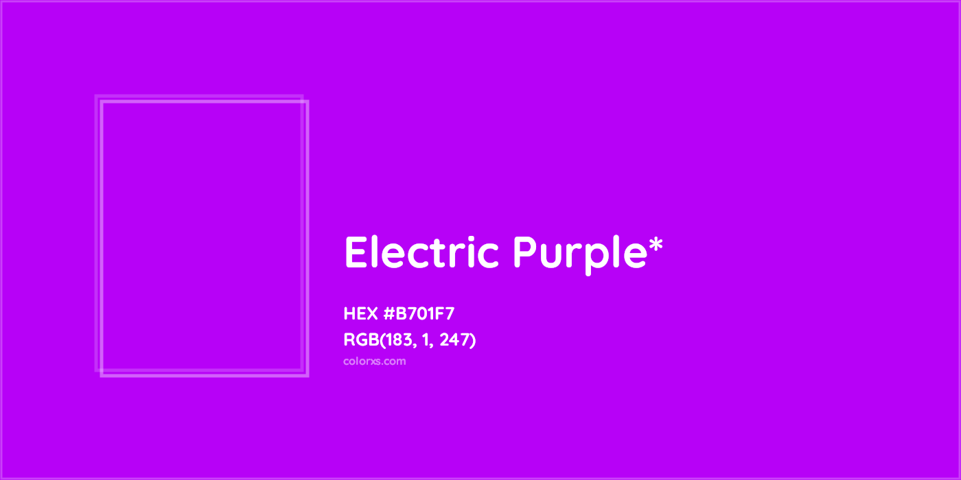 HEX #B701F7 Color Name, Color Code, Palettes, Similar Paints, Images