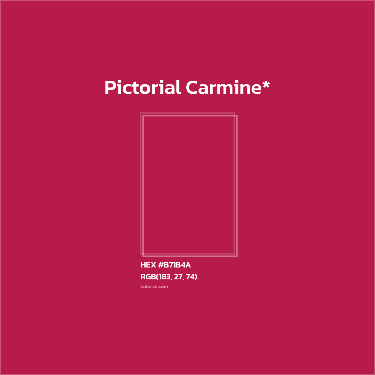 HEX #B71B4A Color Name, Color Code, Palettes, Similar Paints, Images