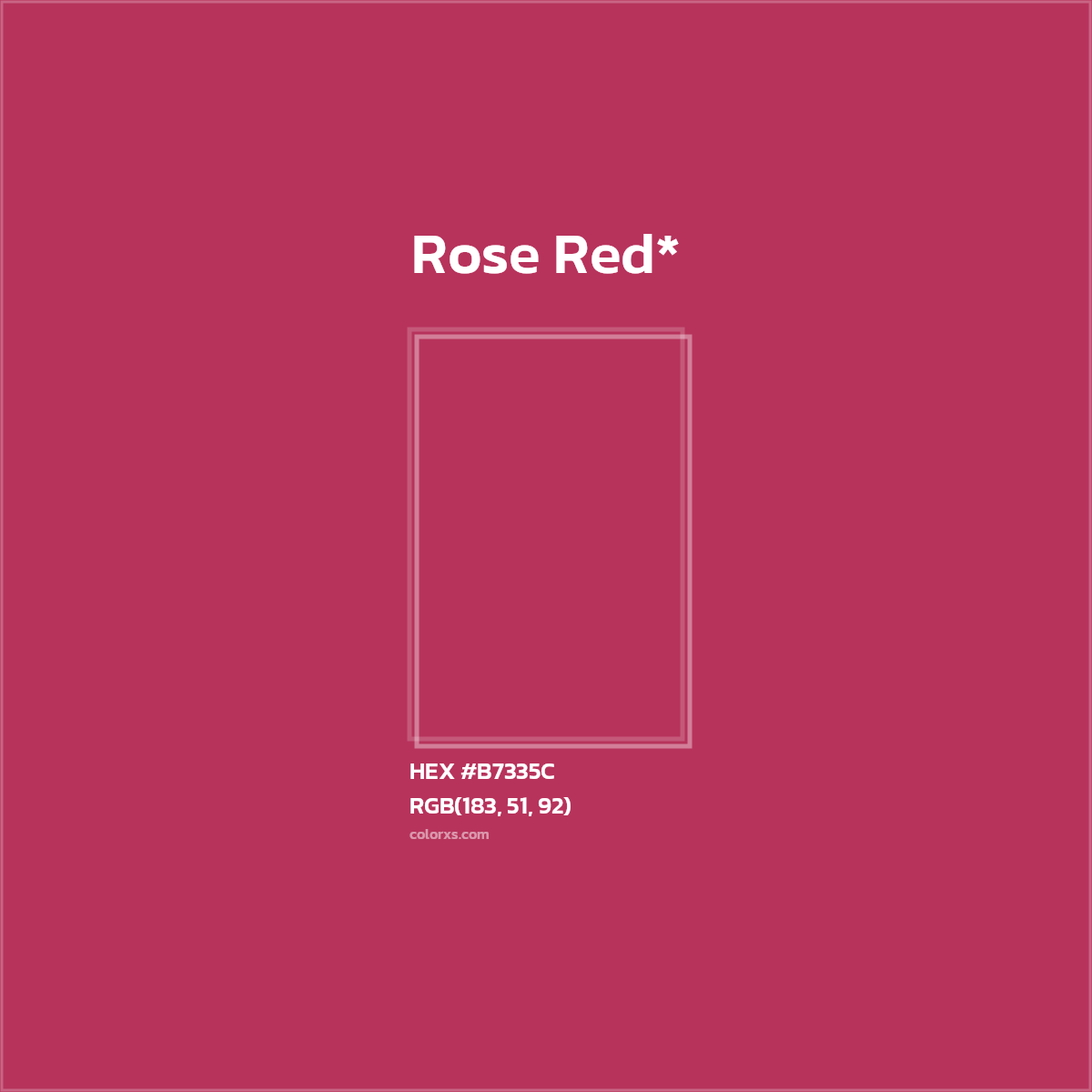 HEX #B7335C Color Name, Color Code, Palettes, Similar Paints, Images