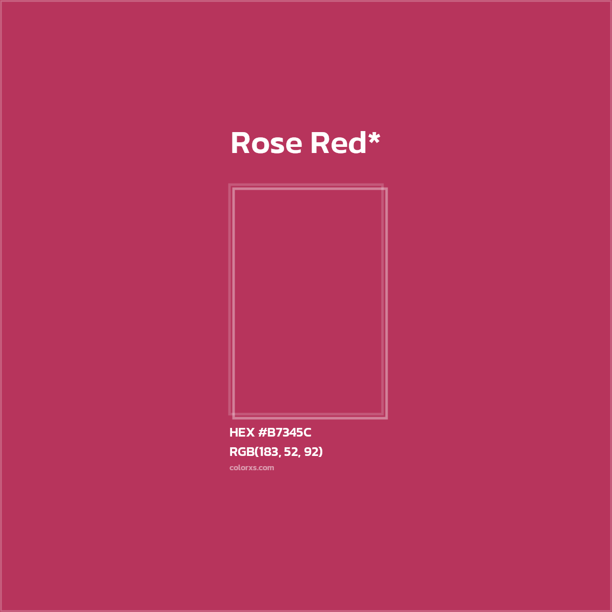 HEX #B7345C Color Name, Color Code, Palettes, Similar Paints, Images