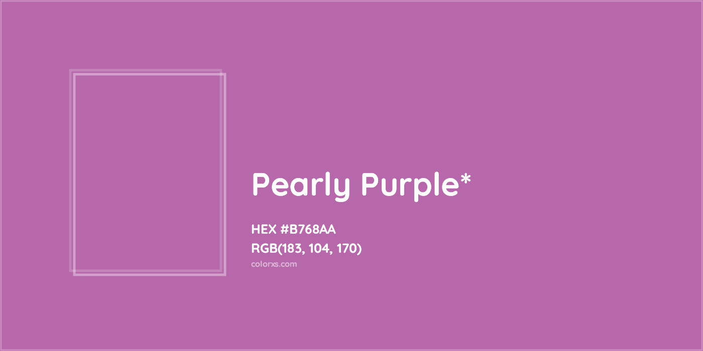 HEX #B768AA Color Name, Color Code, Palettes, Similar Paints, Images