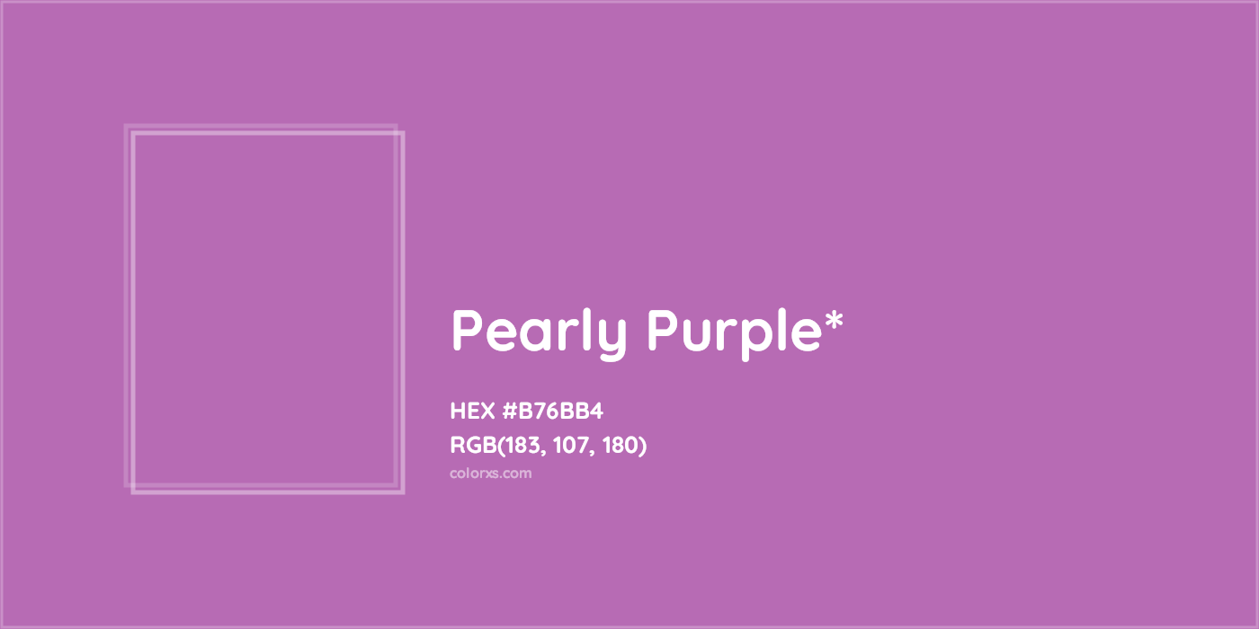 HEX #B76BB4 Color Name, Color Code, Palettes, Similar Paints, Images
