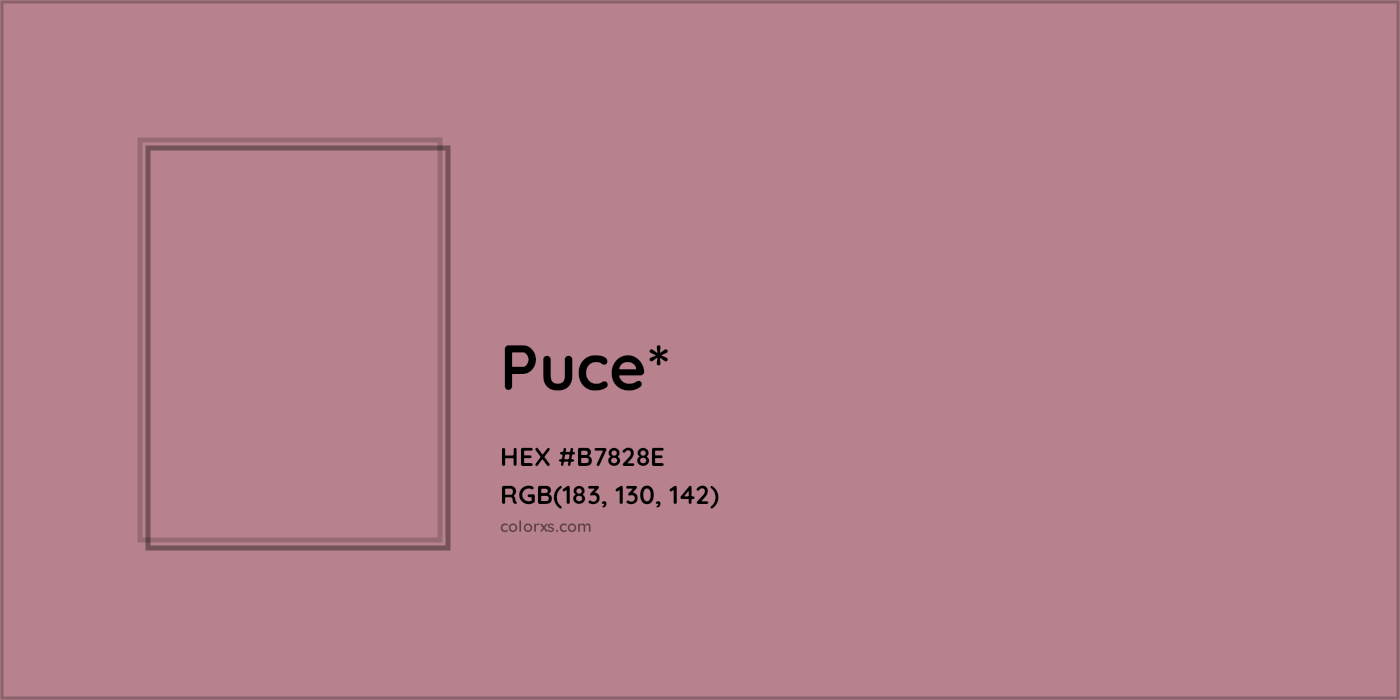HEX #B7828E Color Name, Color Code, Palettes, Similar Paints, Images