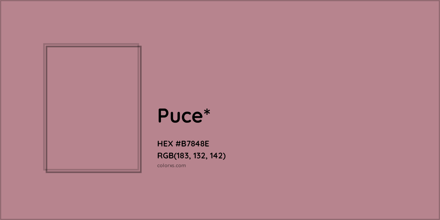 HEX #B7848E Color Name, Color Code, Palettes, Similar Paints, Images