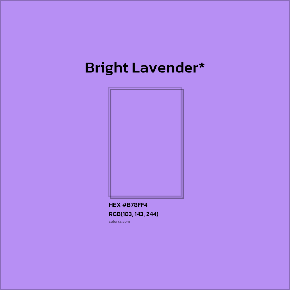 HEX #B78FF4 Color Name, Color Code, Palettes, Similar Paints, Images