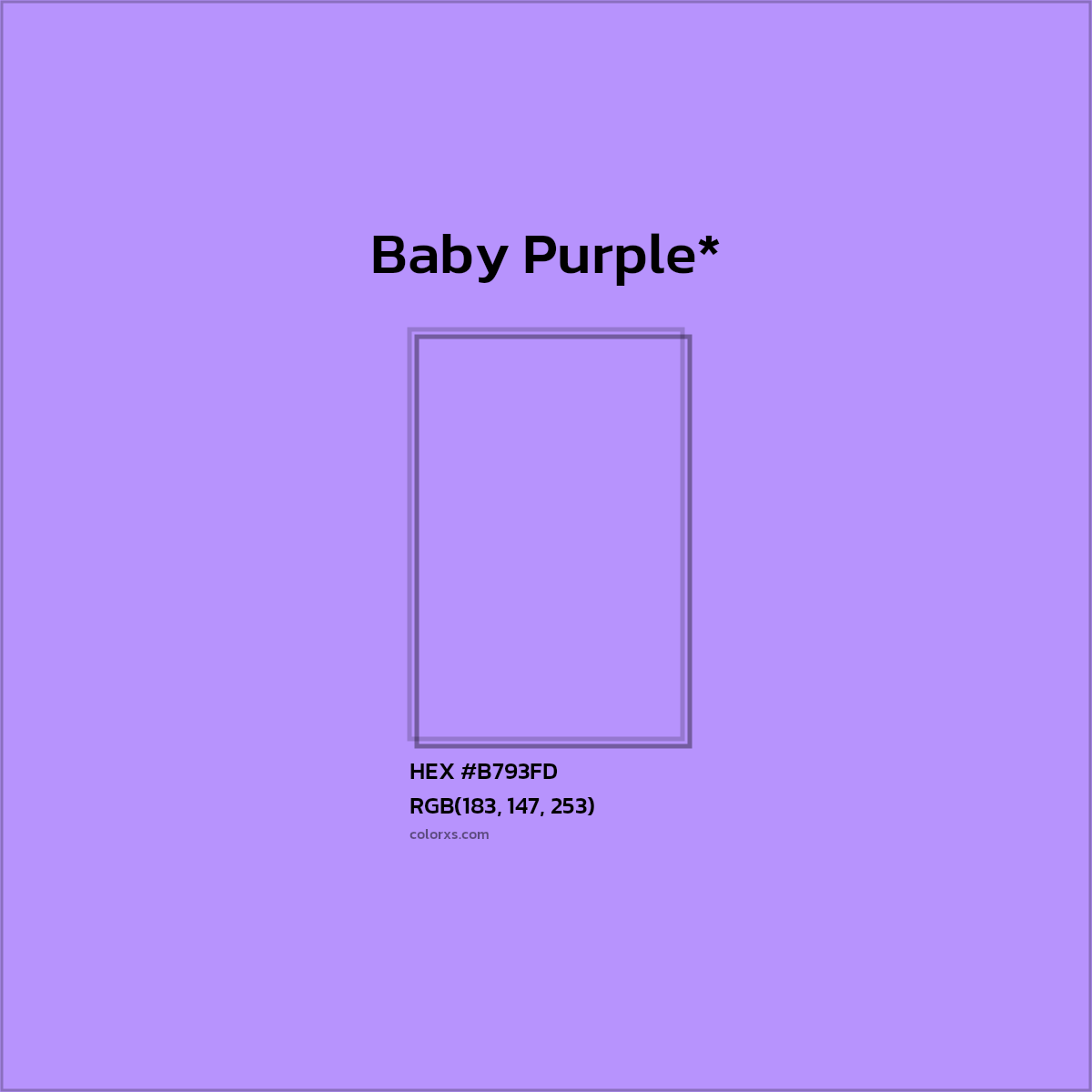 HEX #B793FD Color Name, Color Code, Palettes, Similar Paints, Images