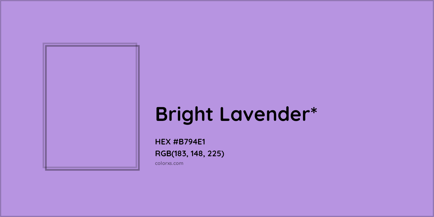 HEX #B794E1 Color Name, Color Code, Palettes, Similar Paints, Images