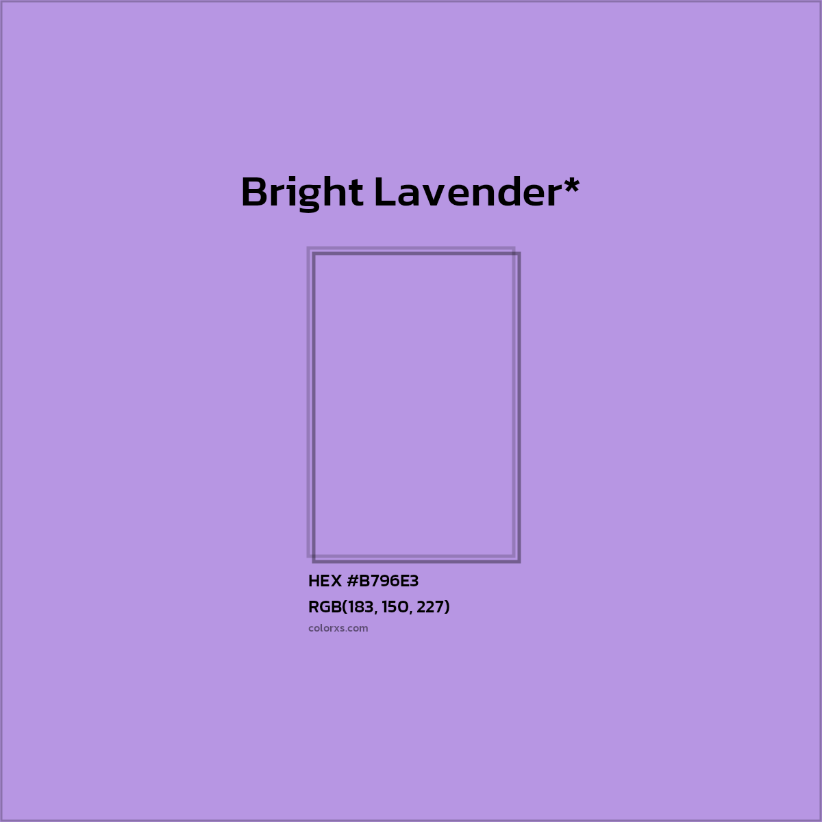 HEX #B796E3 Color Name, Color Code, Palettes, Similar Paints, Images