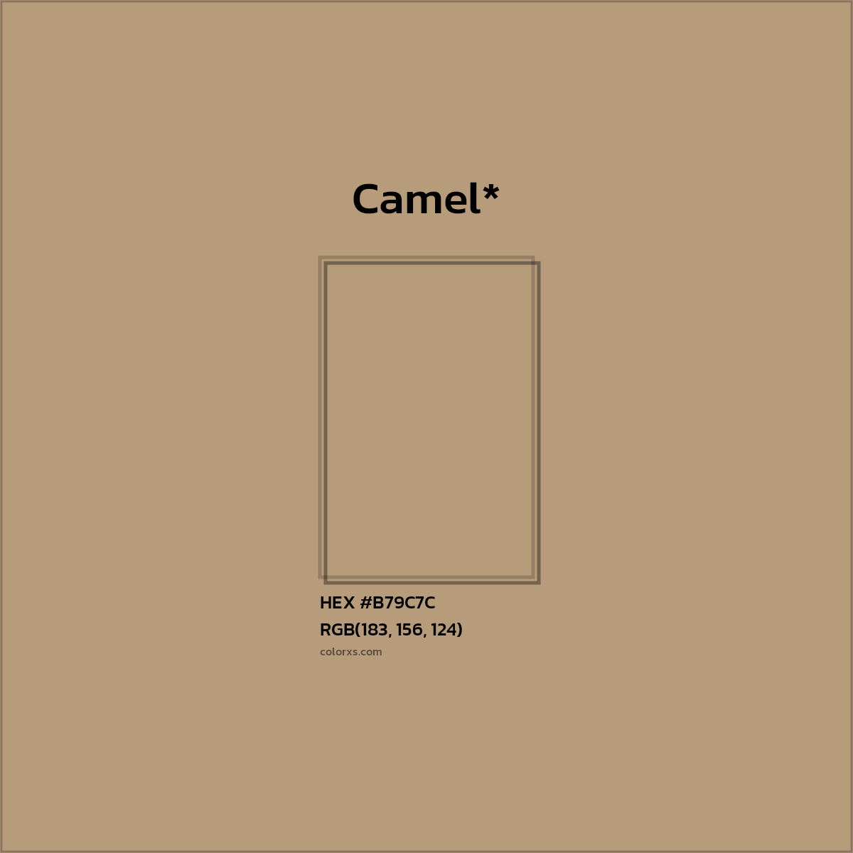 HEX #B79C7C Color Name, Color Code, Palettes, Similar Paints, Images