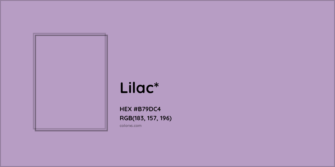 HEX #B79DC4 Color Name, Color Code, Palettes, Similar Paints, Images