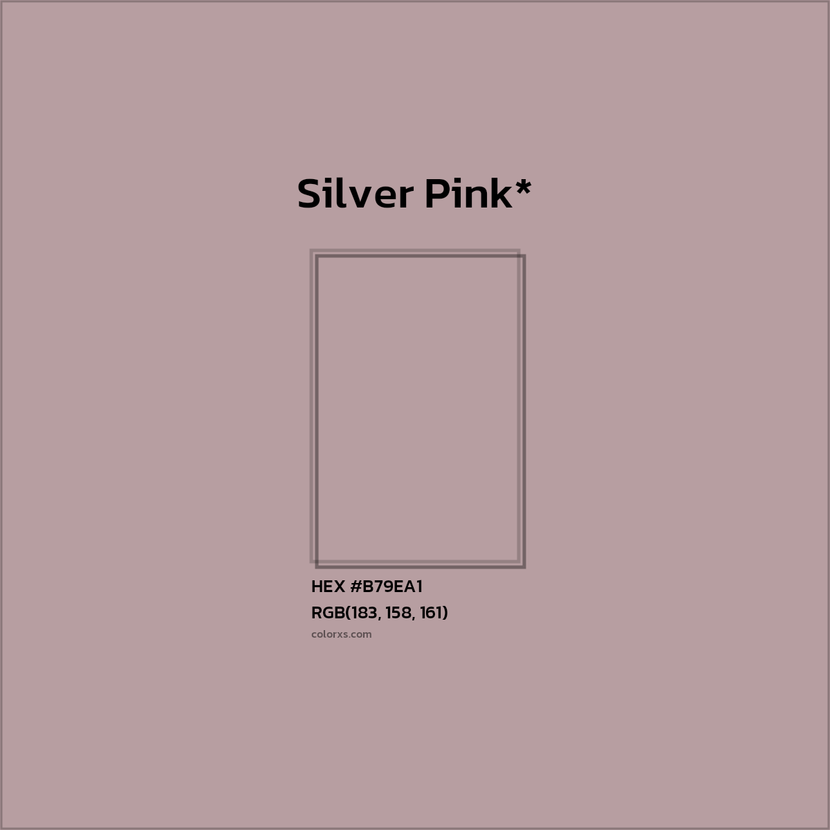 HEX #B79EA1 Color Name, Color Code, Palettes, Similar Paints, Images