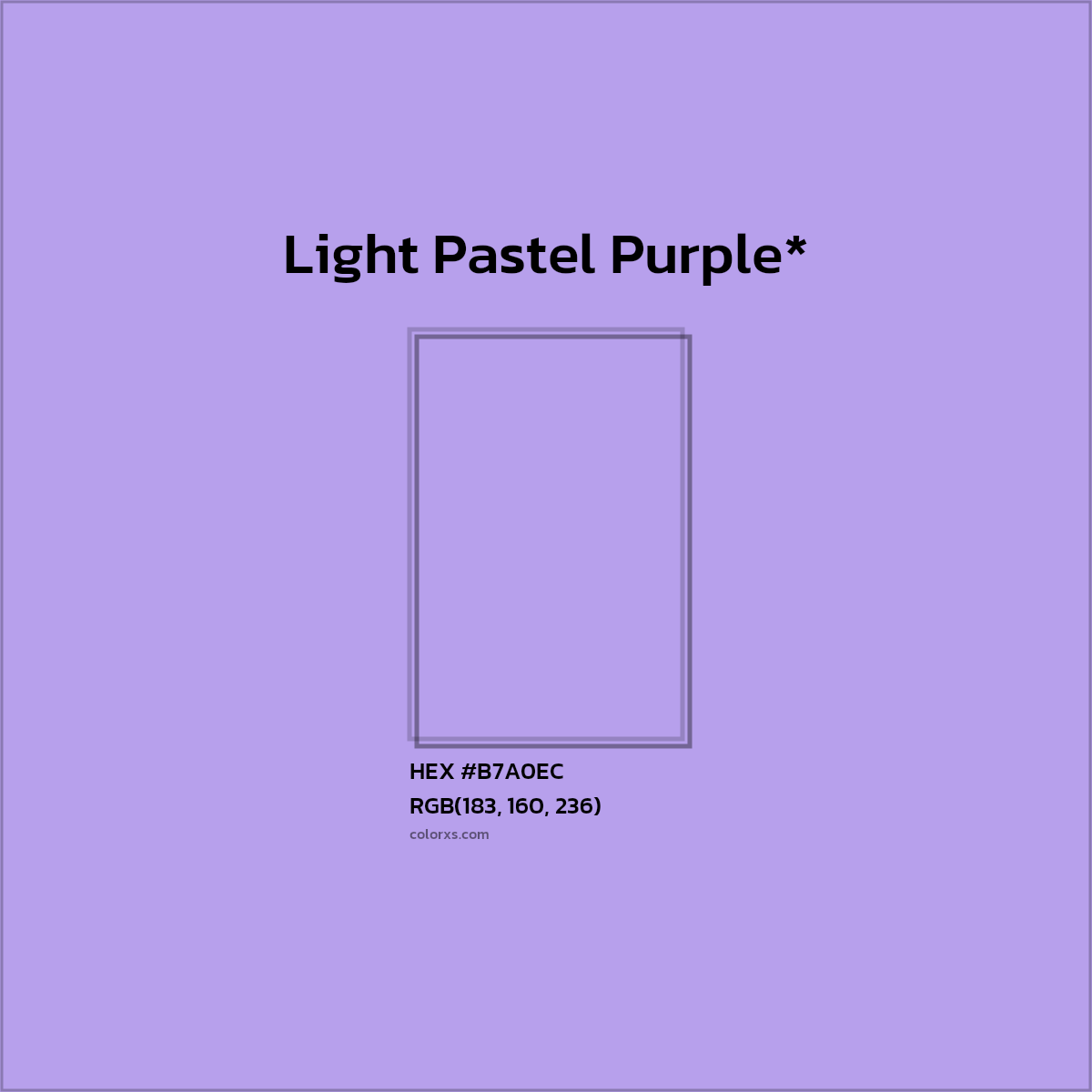 HEX #B7A0EC Color Name, Color Code, Palettes, Similar Paints, Images