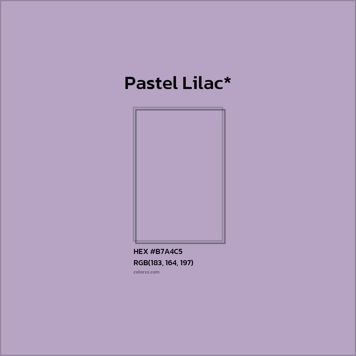 HEX #B7A4C5 Color Name, Color Code, Palettes, Similar Paints, Images