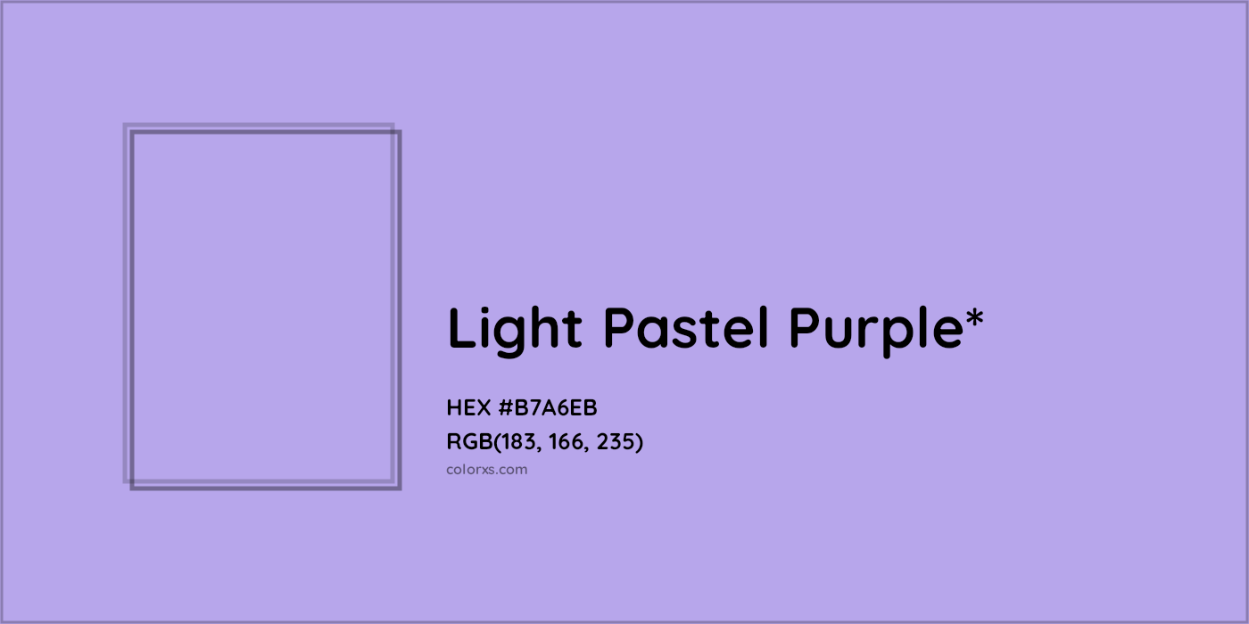 HEX #B7A6EB Color Name, Color Code, Palettes, Similar Paints, Images